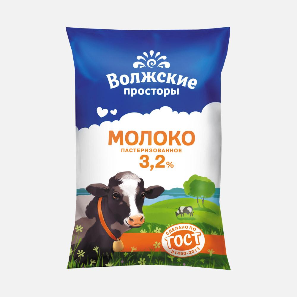 Купить молоко Волжские просторы пастеризованное 3,2% бзмж 900 мл, цены на  Мегамаркет | Артикул: 100028187901