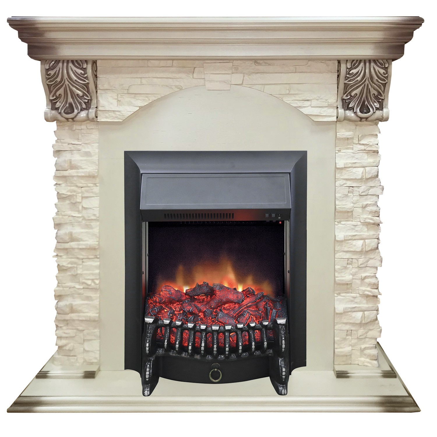 Электрический камин RealFlame Dublin Lux WT с Fobos Lux black S ...