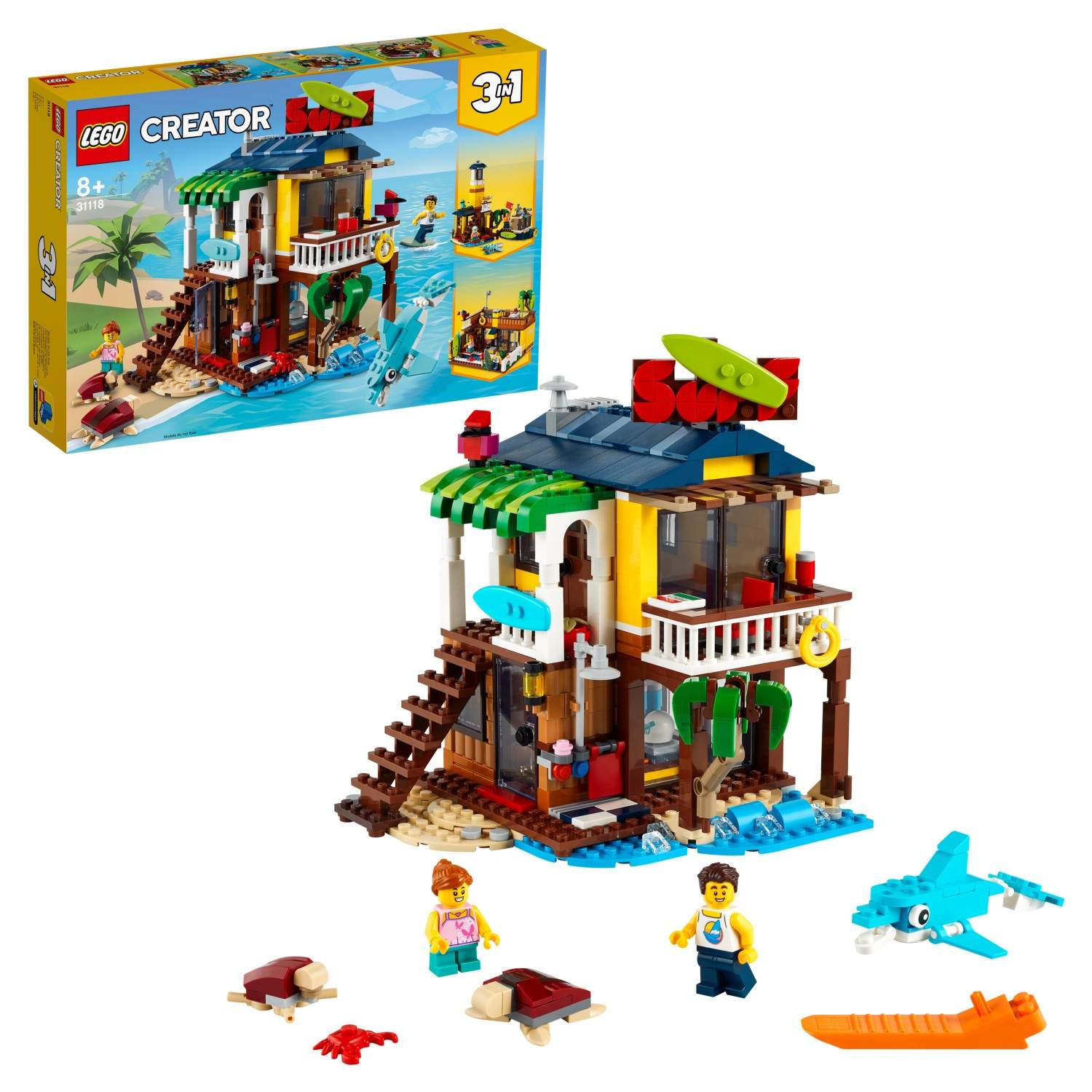 Отзывы о конструктор LEGO Creator 31118 Пляжный домик серферов - отзывы  покупателей на Мегамаркет | конструкторы LEGO 31118 - 100027743630