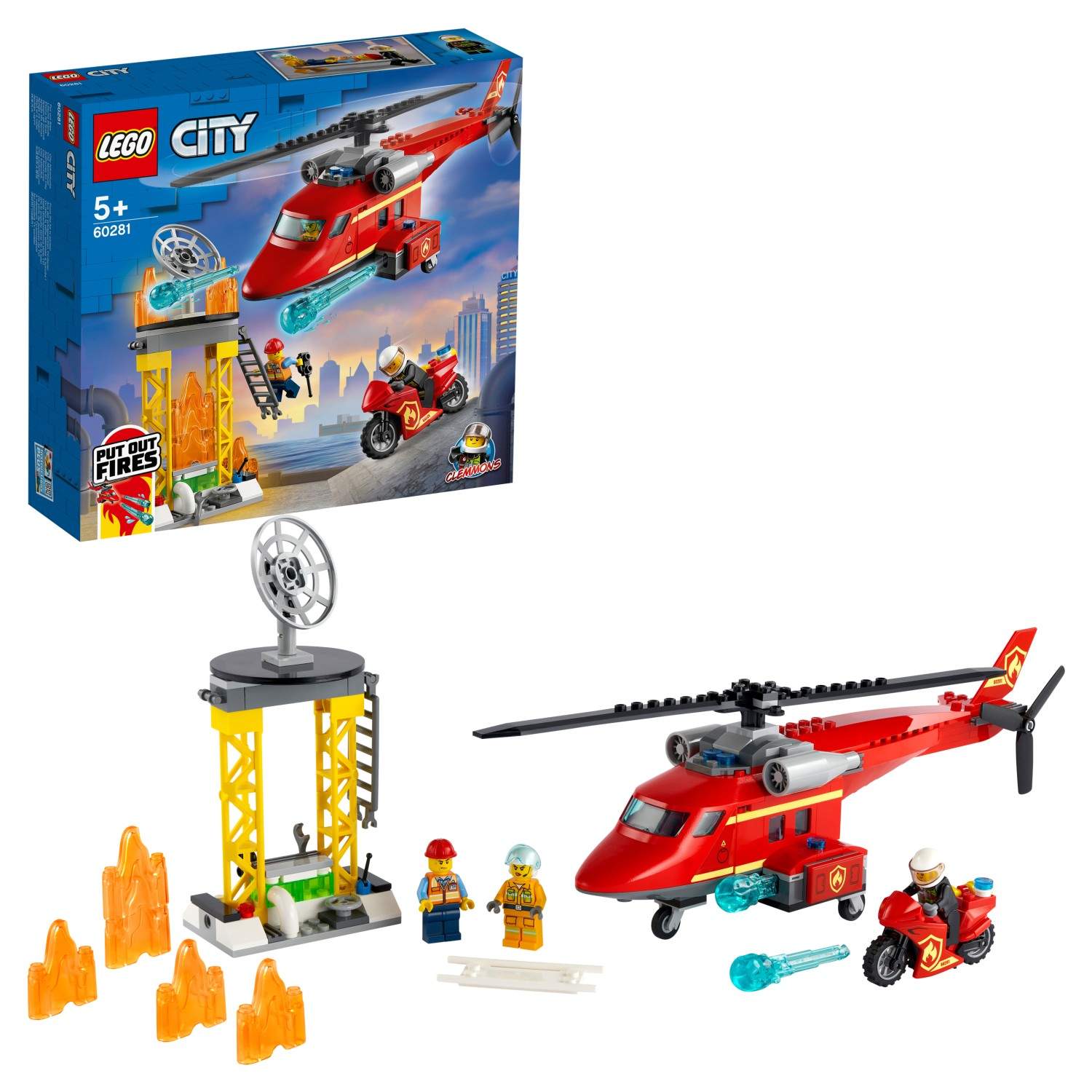 Отзывы о конструктор LEGO City Fire 60281 Спасательный пожарный вертолёт -  отзывы покупателей на Мегамаркет | конструкторы LEGO 60281 - 100027743660