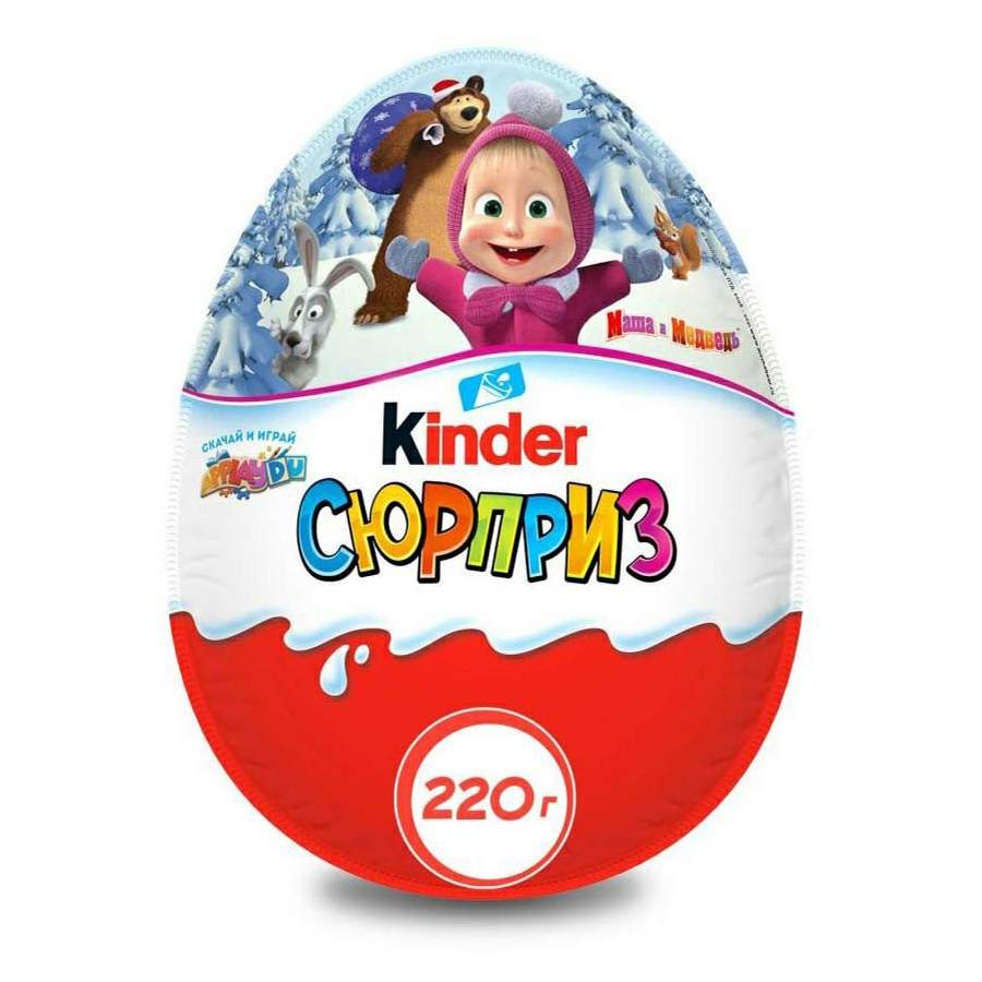 Яйцо Kinder Surprise Maxi Маша и медведь 220 г – купить в Москве, цены в  интернет-магазинах на Мегамаркет