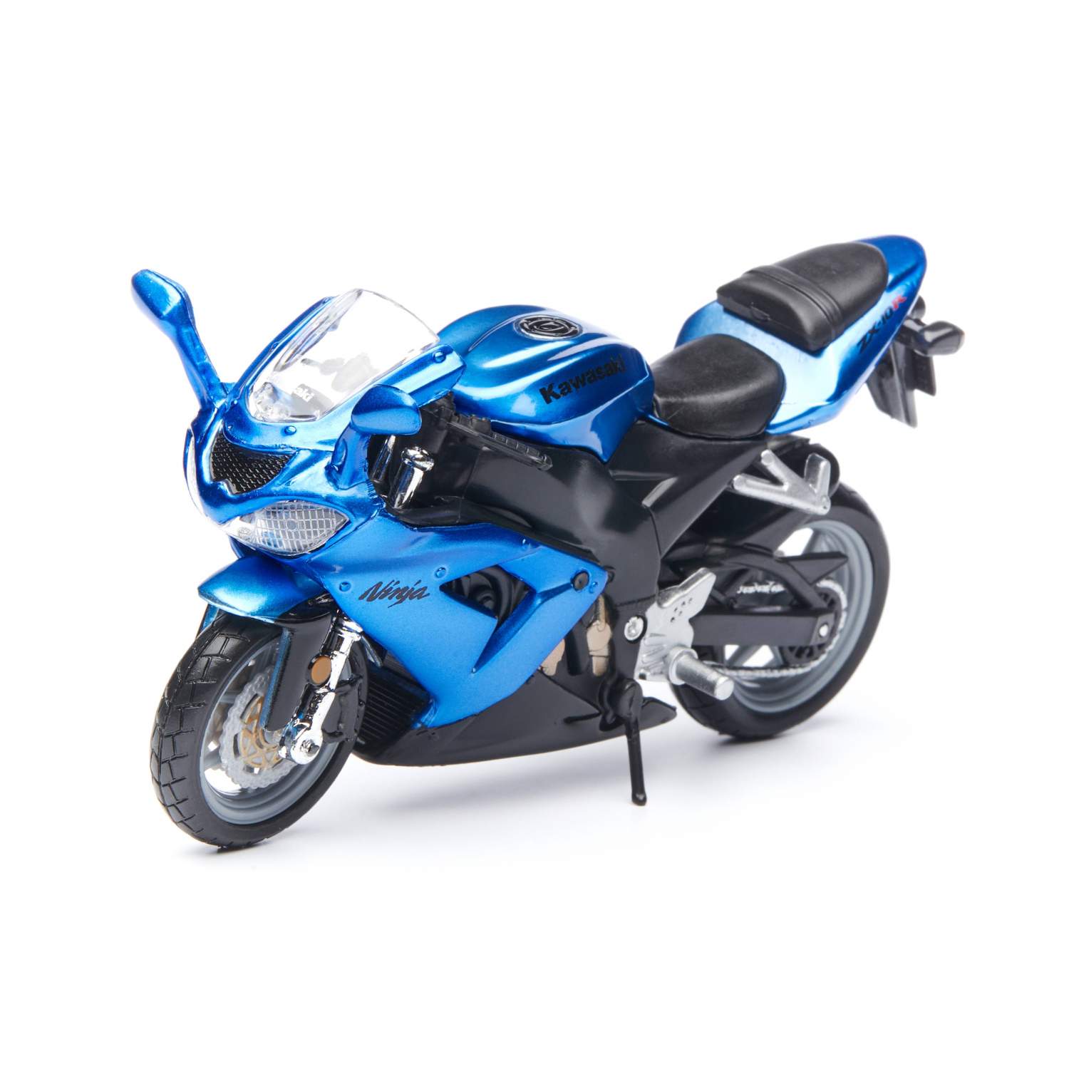 Купить bburago мотоцикл 1:18 CYCLE Kawasaki Ninja ZX-10R, голубой 18-51030/ 18-51000/11, цены на Мегамаркет