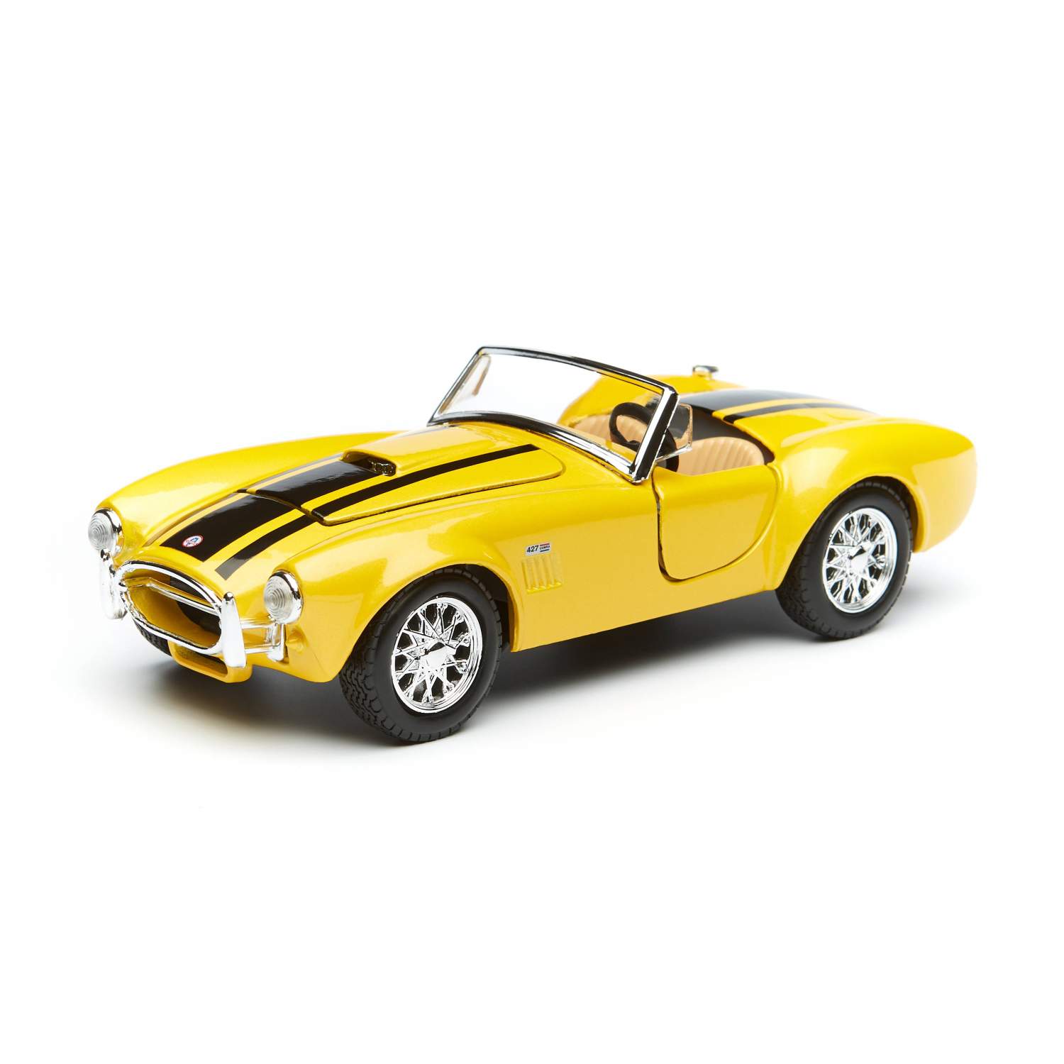 Купить maisto Машинка SP(B) 1965 Shelby Cobra 427 1:24, желтая 31276/1,  цены на Мегамаркет