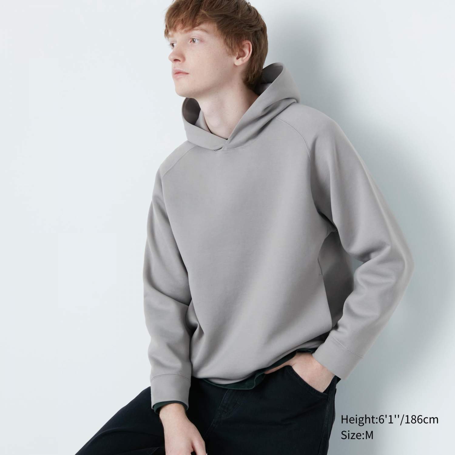 Grey on sale hoodie uniqlo