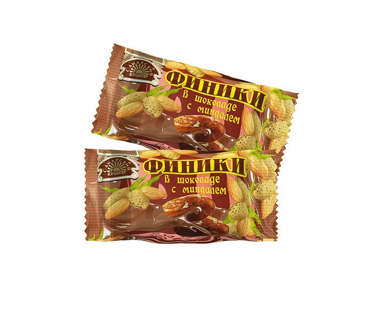 Финики с грецким орехом в шоколаде