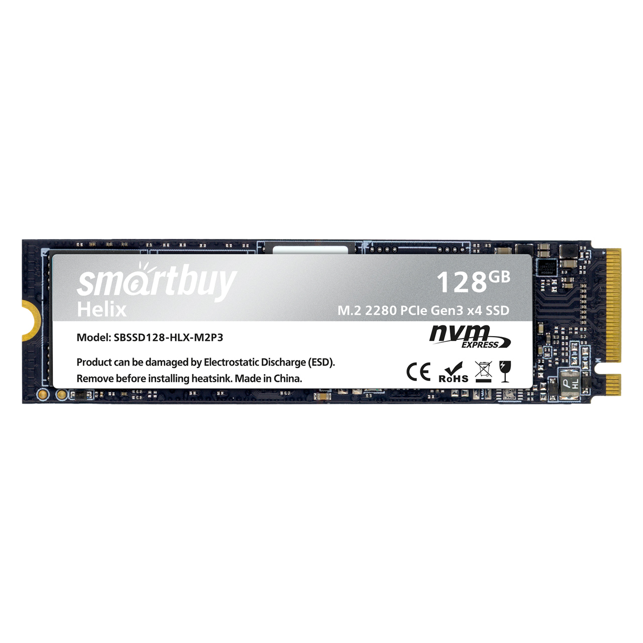 SSD накопитель SmartBuy Helix M. 2 2280 128 ГБ SBSSD128-HLX-M2P3 - купить в  SmartBuy (со склада МегаМаркет), цена на Мегамаркет