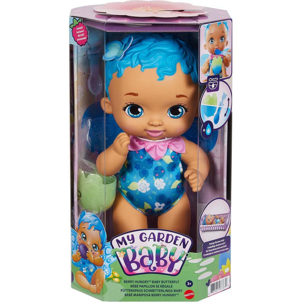 Кукла Mattel My Garden Baby Малышка-фея Ягодный обед (голубая) GYP01 –  купить в Москве, цены в интернет-магазинах на Мегамаркет