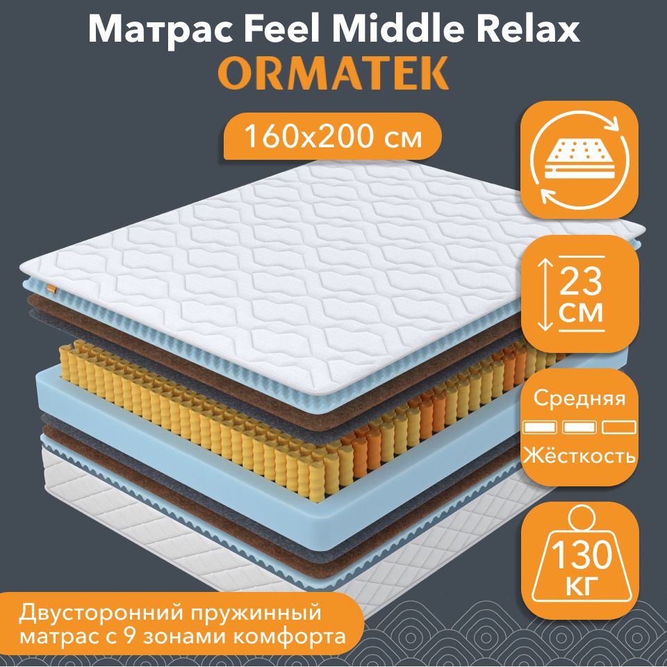 Матрас feel middle relax 160х200 см