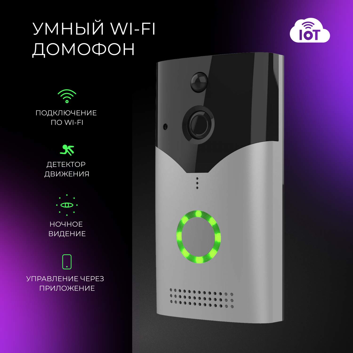 Умный домофон HIPER IoT Cam CX4 - отзывы покупателей на Мегамаркет |  600004885978