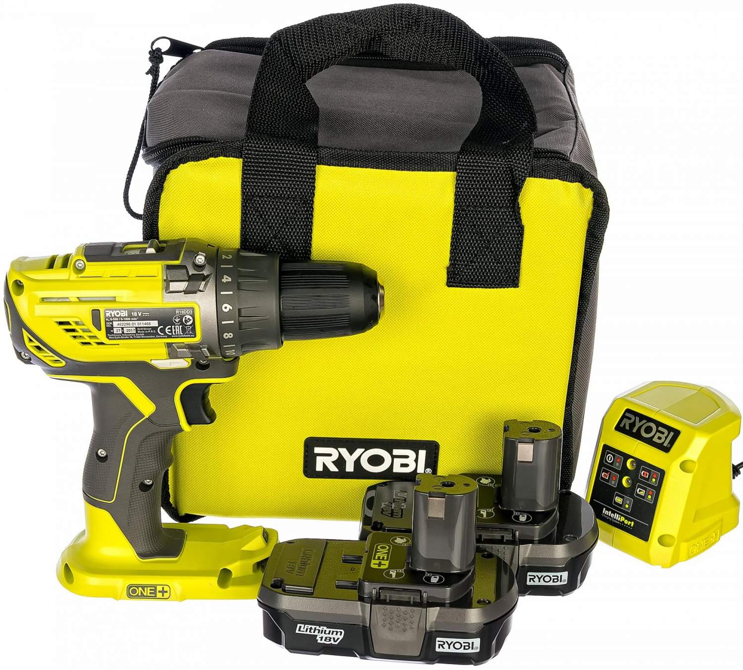 Акк. безударная дрель-шуруповерт Ryobi ONE+ R18DD3-213S купить, цены в  Москве на Мегамаркет