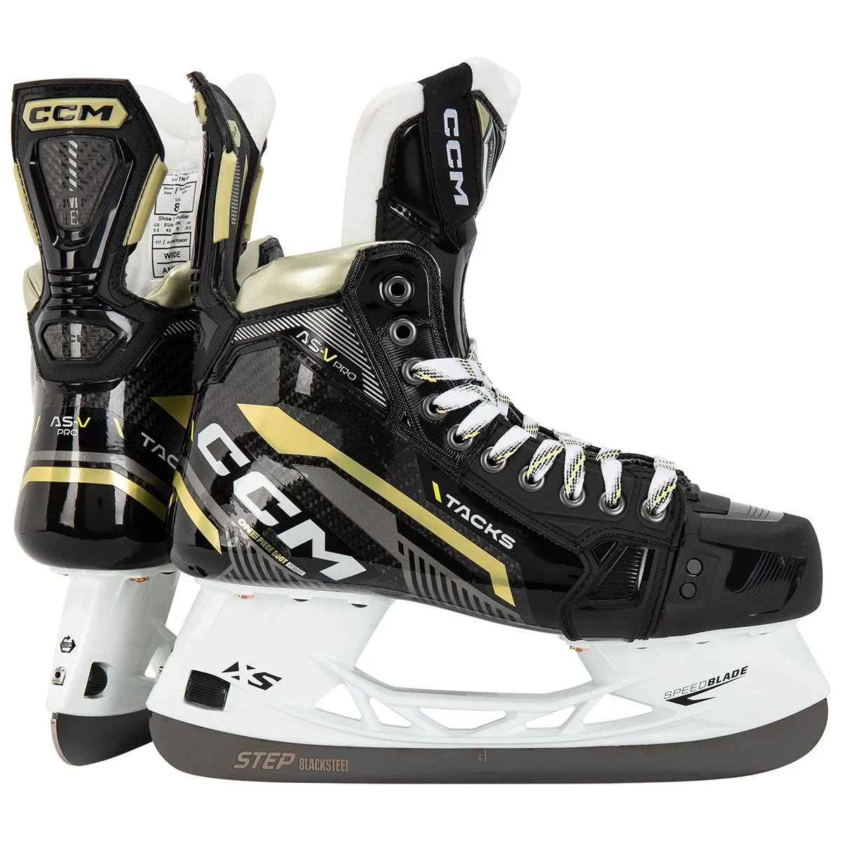 Коньки хоккейные CCM AS-V PRO SR черный 46 - купить в Москве, цены наМегамаркет