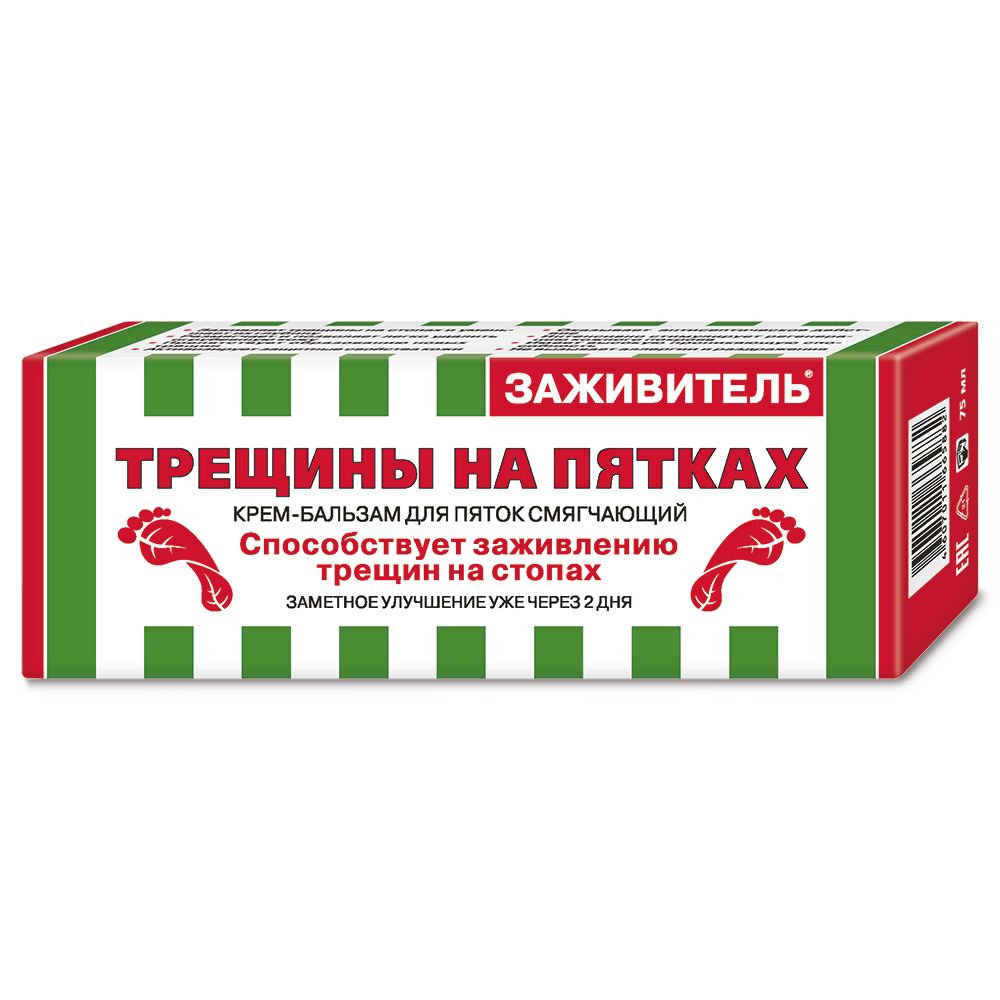 Крем-бальзам для пяток Заживитель от трещин 75 мл - купить в  интернет-магазинах, цены на Мегамаркет | лечебно-косметические средства  87957
