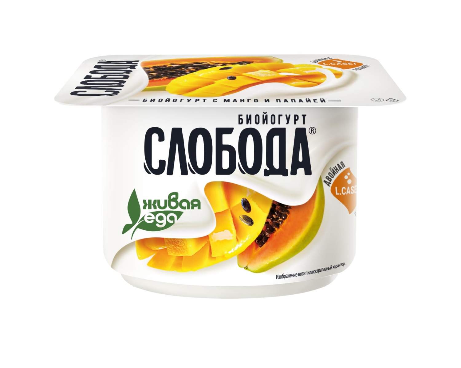 <b>Йогурт</b> Слобода с <b>манго</b> и папайей, 2,9%, 125 г - megamarket.ru.