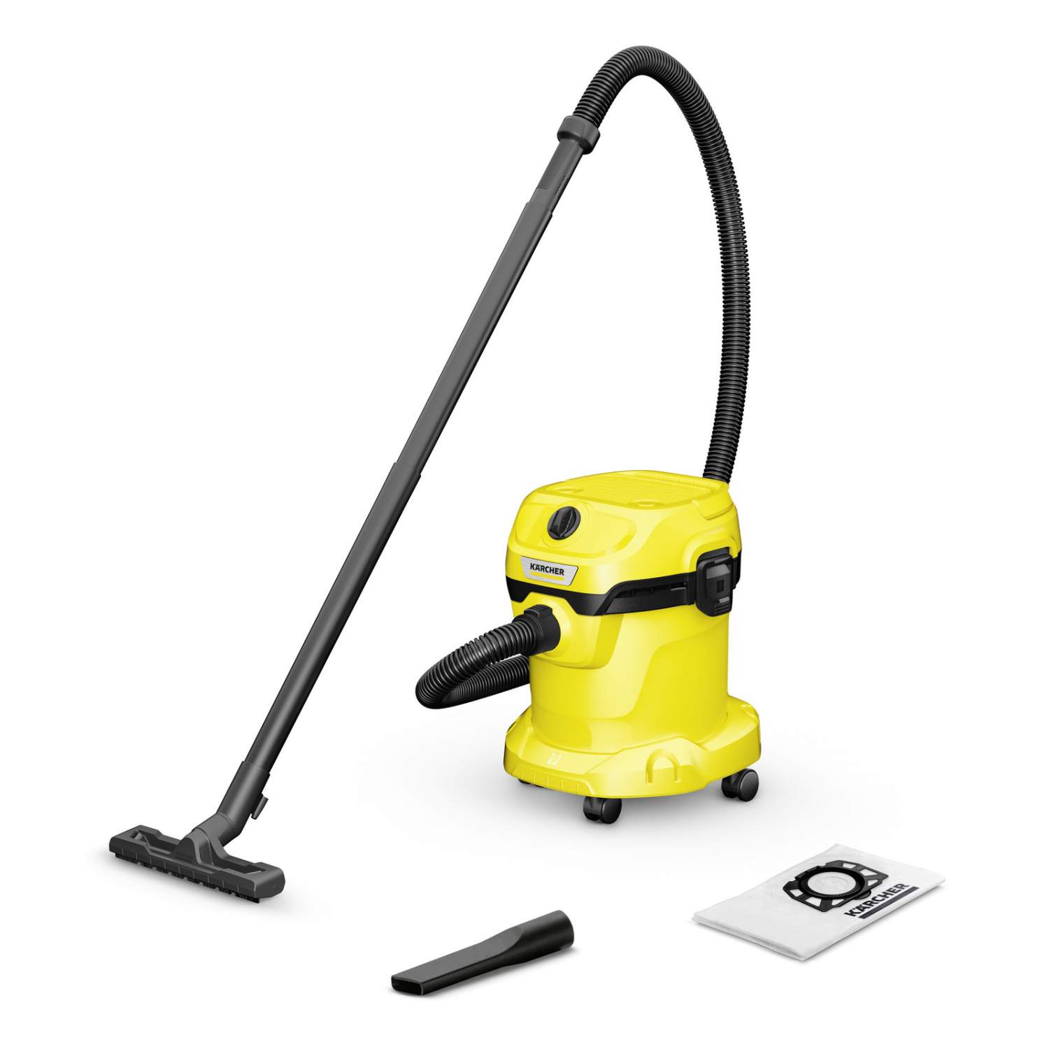 Хозяйственный пылесос Karcher WD 2 PLUS V-15/4/18/C 1.628-011.0 Yellow -  отзывы покупателей на Мегамаркет | 600006524558