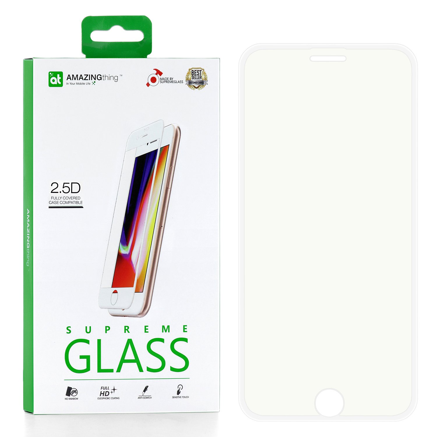 Защитное стекло для iPhone 7 / 8 / SE 2020 Amazingthing Silk Anti-Blue  Light White 0.3mm, купить в Москве, цены в интернет-магазинах на Мегамаркет