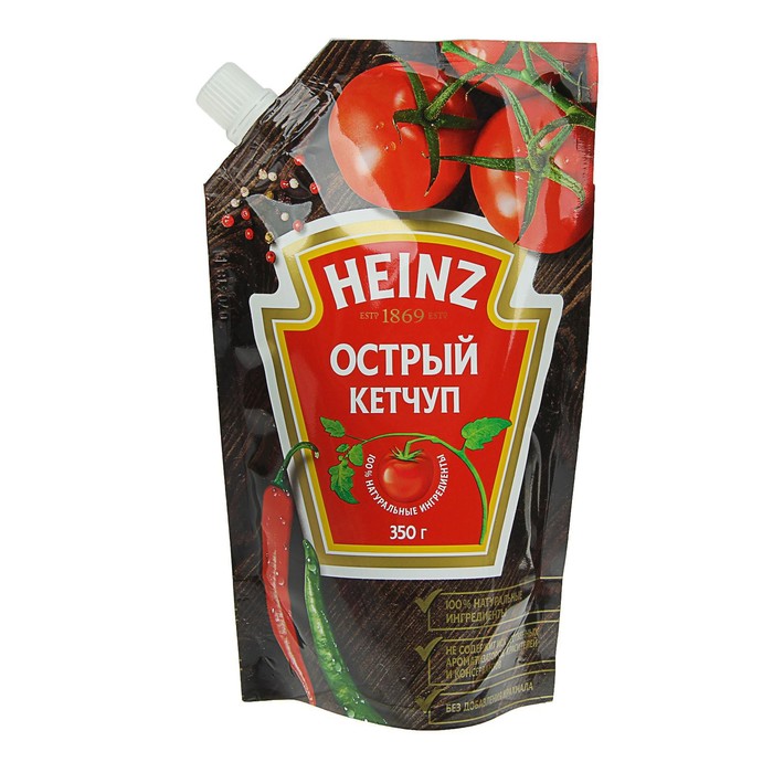 Кетчуп Heinz острый 350 г - характеристики на Мегамаркет