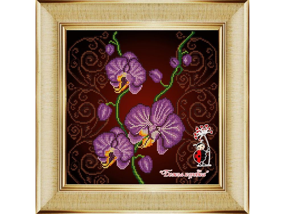 Фотообои Орхидея на ткани