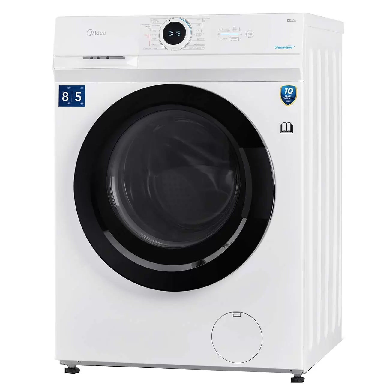 Стиральная машина Midea MF100D80BS/W-RU белый - отзывы покупателей на  маркетплейсе Мегамаркет | Артикул: 100044869372