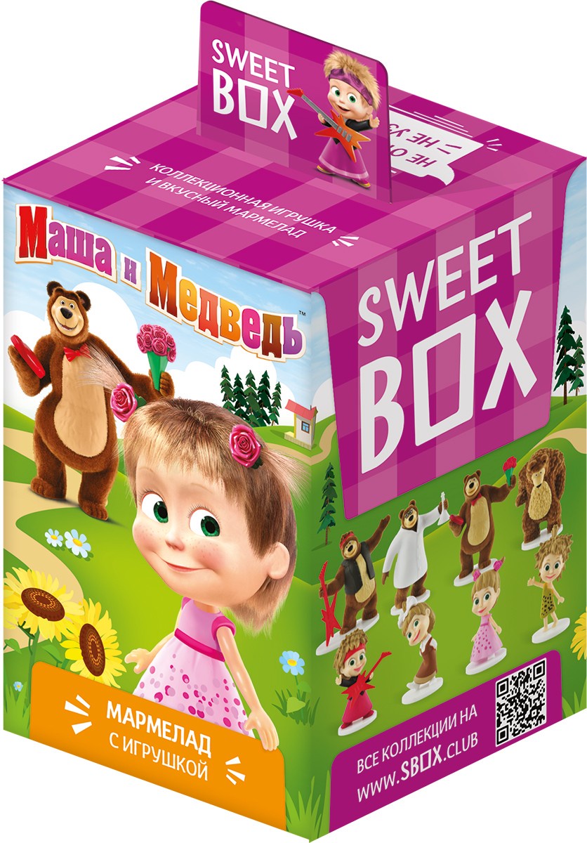 Купить мармелад с игрушкой Sweetbox Маша и медведь 10 г, цены на Мегамаркет  | Артикул: 100024444964