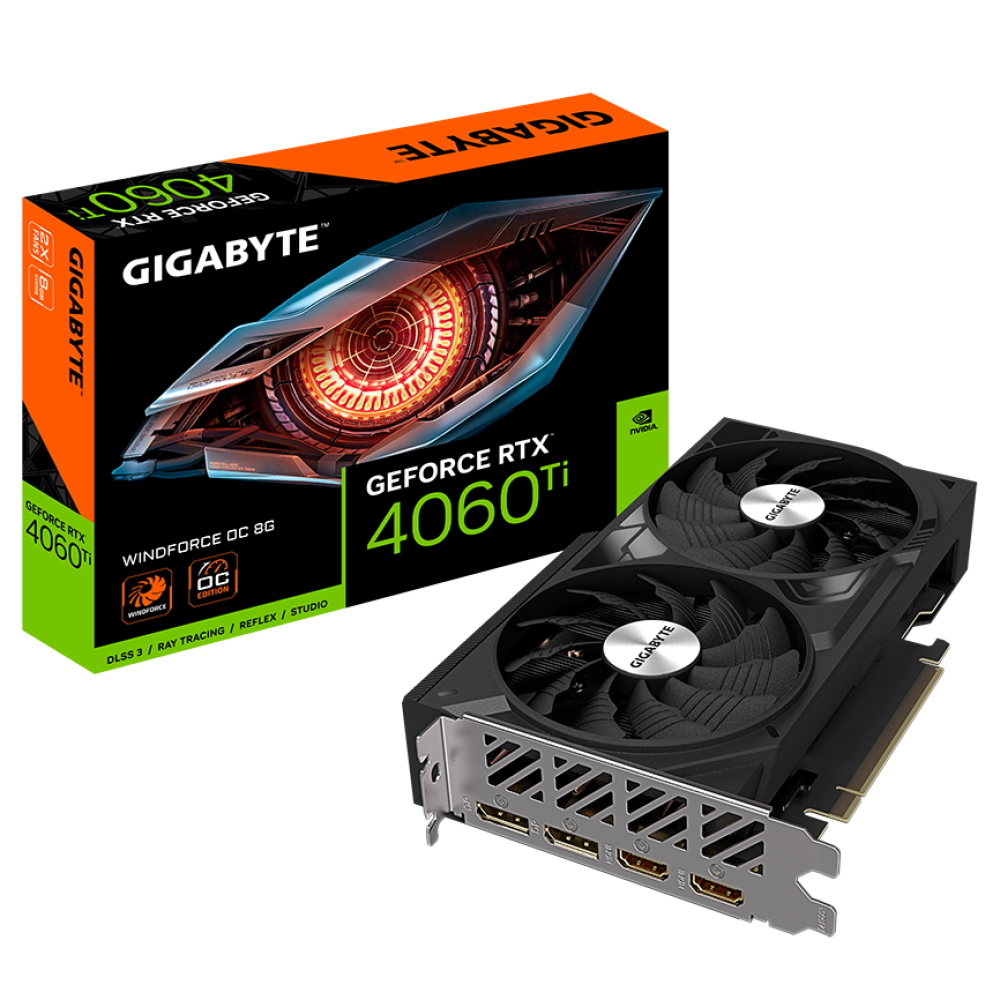 Видеокарта GIGABYTE NVIDIA RTX4060Ti WINDFORCE OC - отзывы покупателей на  маркетплейсе Мегамаркет | Артикул: 600012898990