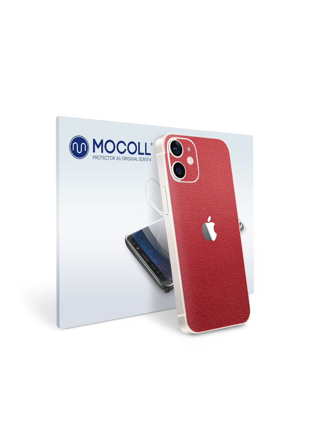 Пленка защитная MOCOLL для задней панели (Half Cover) Apple iPhone 12 Mini  Кожа Красная, купить в Москве, цены в интернет-магазинах на Мегамаркет