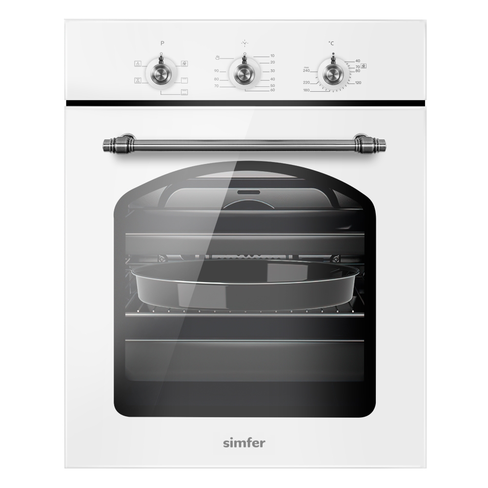 Встраиваемый электрический духовой шкаф Simfer B4EW16017 White,  .
