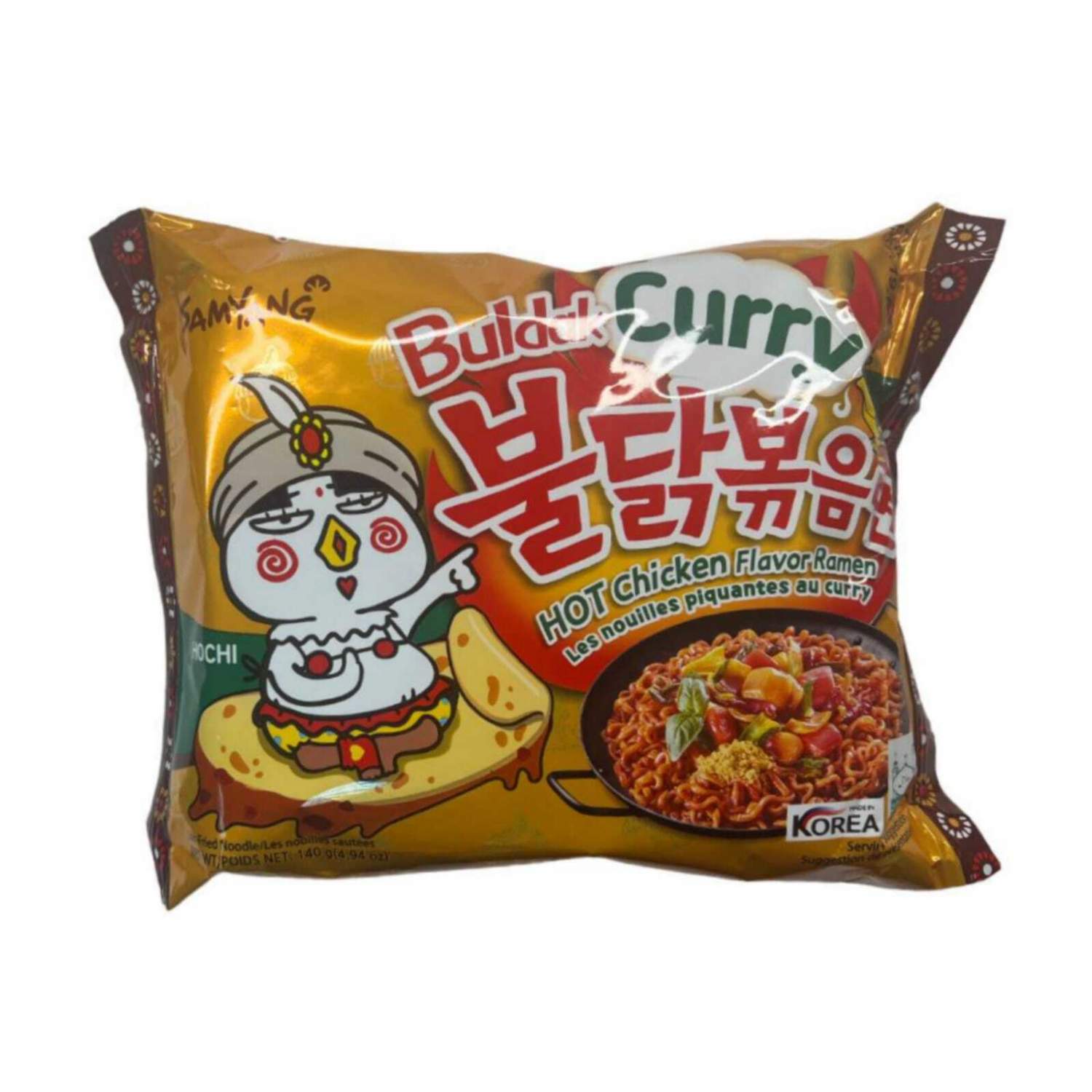 Лапша быстрого приготовления Samyang Карри Hot Chicken Flavor Ramen Curry  140 г – купить в Москве, цены в интернет-магазинах на Мегамаркет