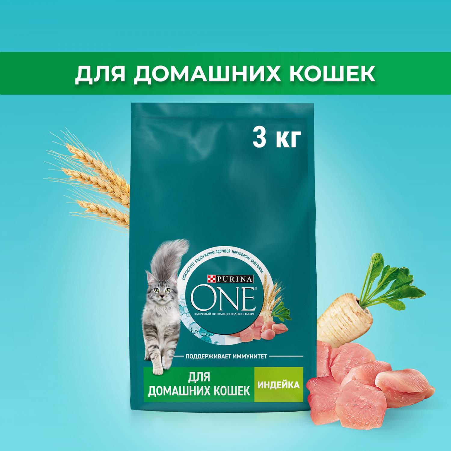 Купить сухой корм для кошек Purina ONE при домашнем образе жизни с ...