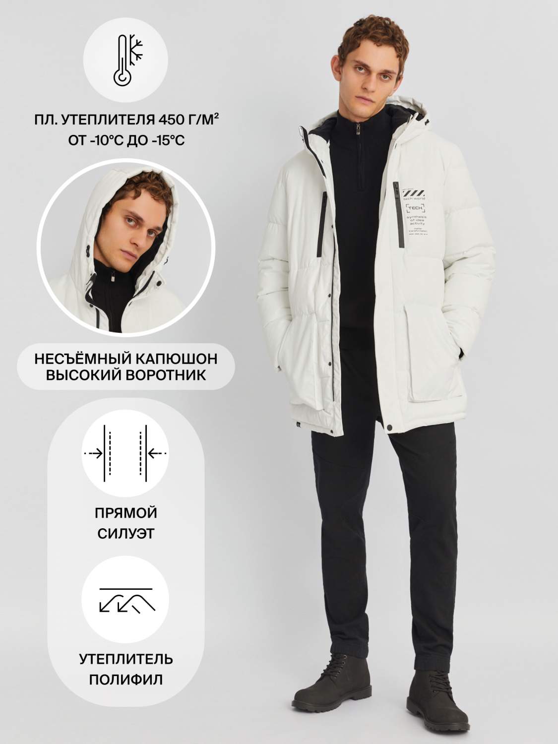 Куртка мужская <b>Zolla</b> 0134252020740100 белая XL - megamarket.ru.