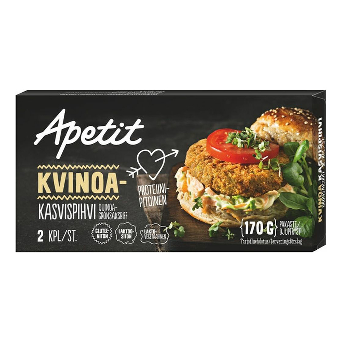 Котлеты из киноа Apetit Вегетарианские для бургеров замороженные 170 г –  купить в Москве, цены в интернет-магазинах на Мегамаркет