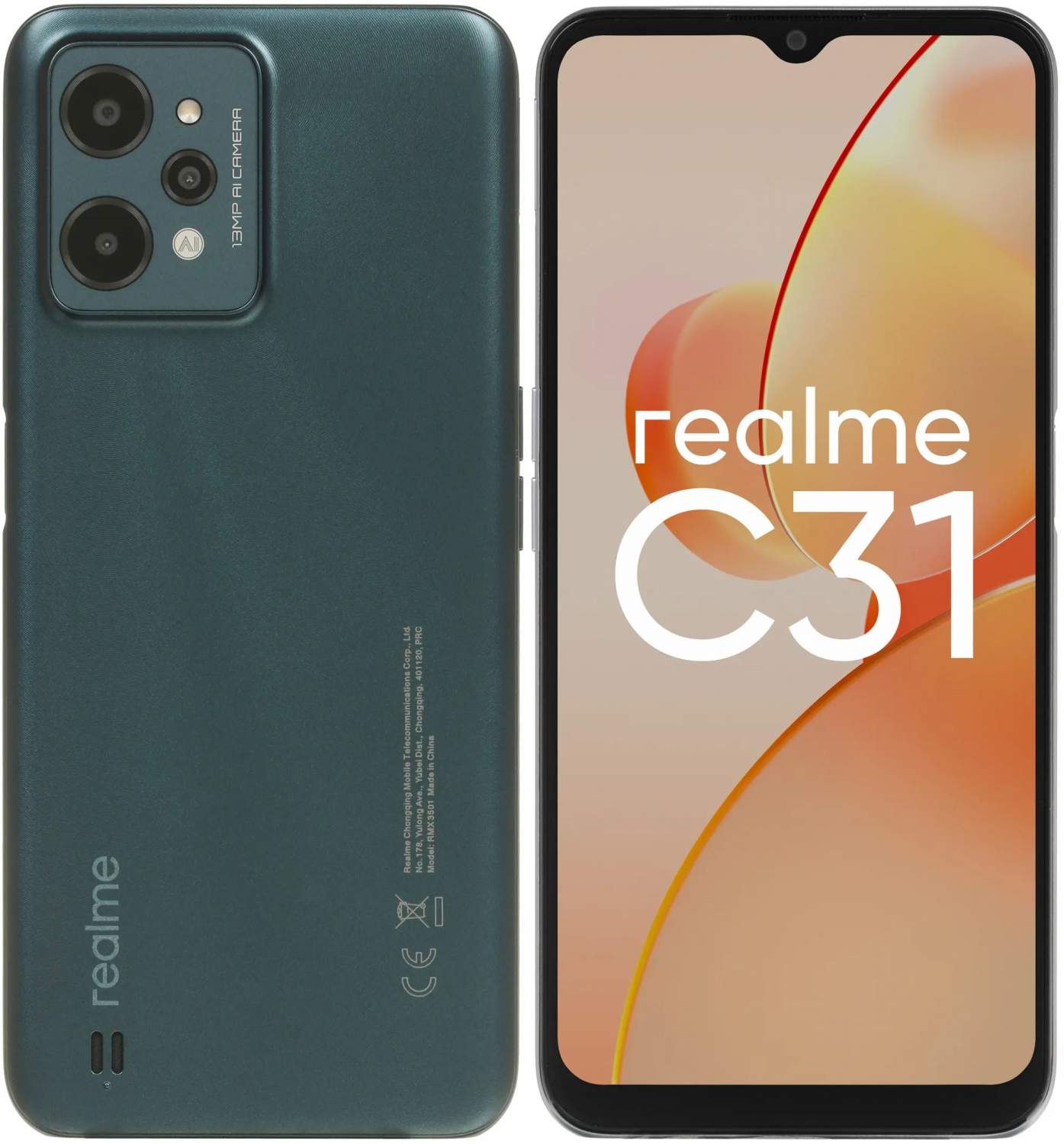 Смартфон REALME C31 3/32Gb, зеленый, купить в Москве, цены в  интернет-магазинах на Мегамаркет