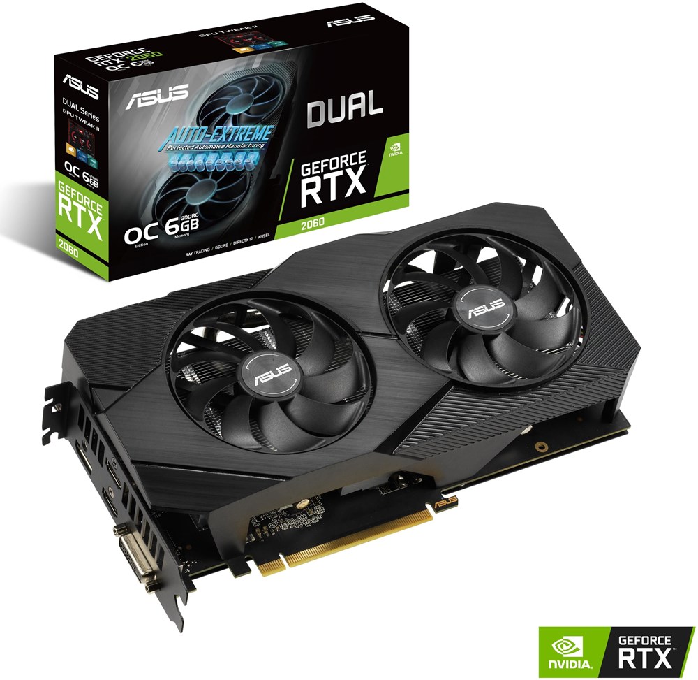 Видеокарта Asus RTX 2060 (DUAL-RTX2060-O6G-EVO) - отзывы покупателей на  маркетплейсе Мегамаркет | Артикул: 600002479009