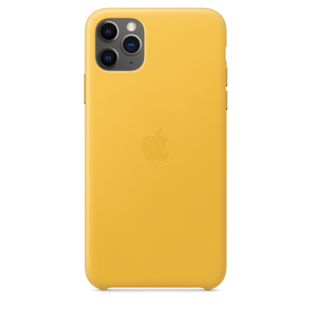 Apple iPhone 11 Pro Max Leather Case Meyer Lemon