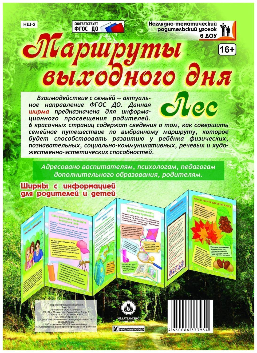 Маршруты выходного дня. Лес. Ширмы с информацией для родителей и детей из 6  секций - купить подготовки к школе в интернет-магазинах, цены на Мегамаркет  | НШ-2