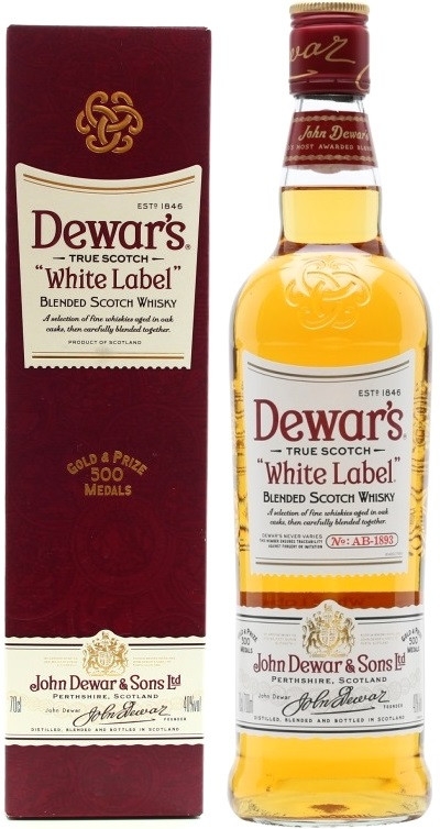 Белый виски фото Виски Dewar's White Label gift box 0.7 л - отзывы покупателей на Мегамаркет