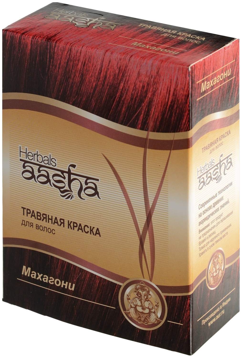Aasha краска для волос травяная махагони