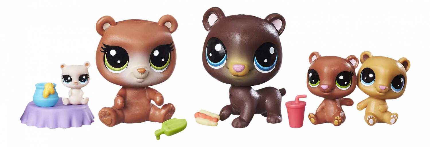 Игровой набор Littlest Pet Shop Hasbro Littlest Pet Shop Дочки-матери.  Медвежата – купить в Москве, цены в интернет-магазинах на Мегамаркет