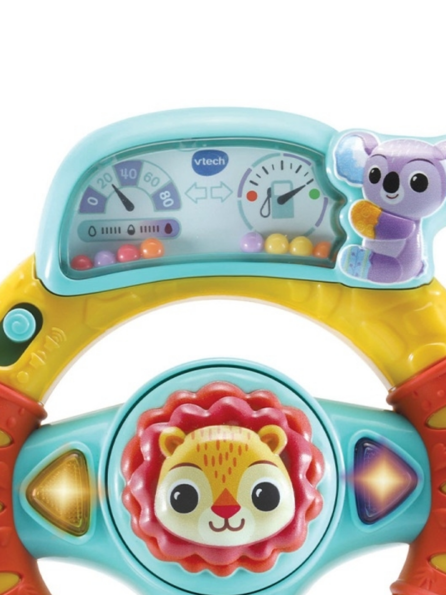 Купить развивающая музыкальная игрушка VTech Руль В дорогу со львом, цены  на Мегамаркет