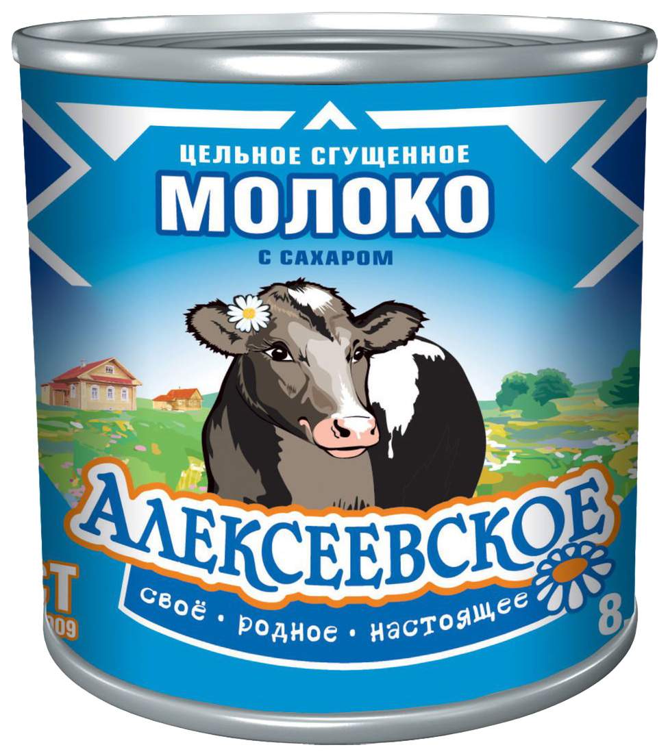 Купить молоко сгущенное Алексеевское гост 8.5% ж/б 360 г, цены на  Мегамаркет | Артикул: 100026488553