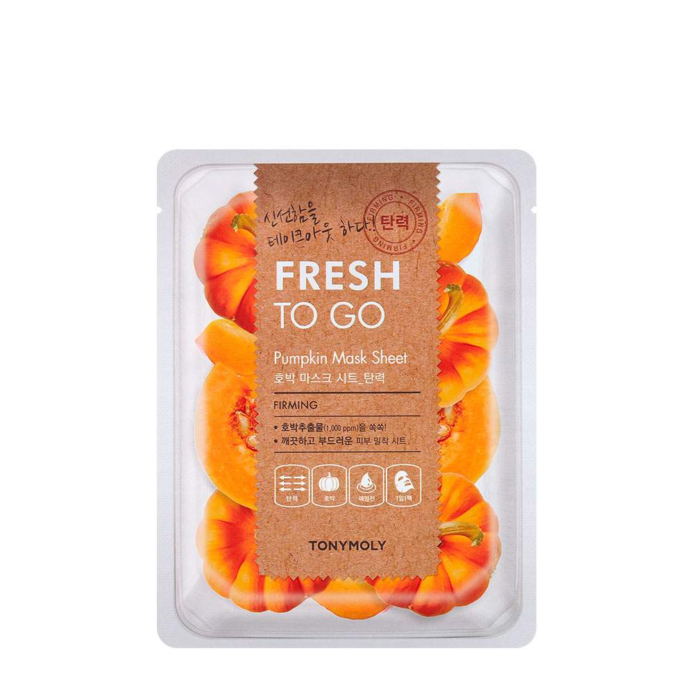 TONY MOLY Fresh To Go Pumpkin Mask Sheet Маска для лица с экстрактом тыквы  - отзывы покупателей на Мегамаркет | маски для лица TM00002120