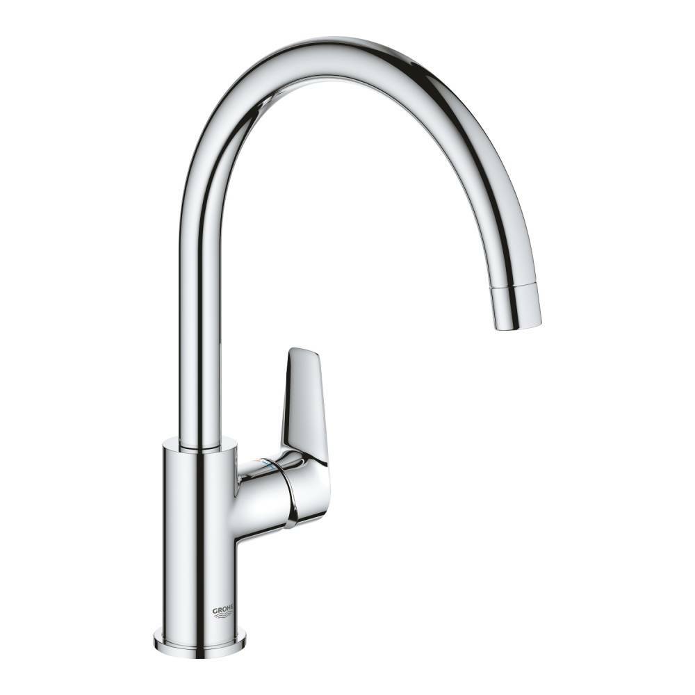 Смеситель для кухни grohe eurosmart new с высоким изливом хром 33202002 сборка