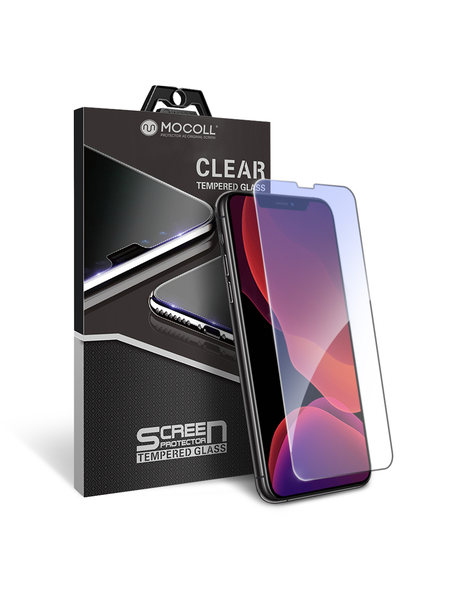 Защитное стекло MOCOLL Clear 2.5D для iPhone X/XS/11 PRO антибликовое (Blue  Light Cut), купить в Москве, цены в интернет-магазинах на Мегамаркет