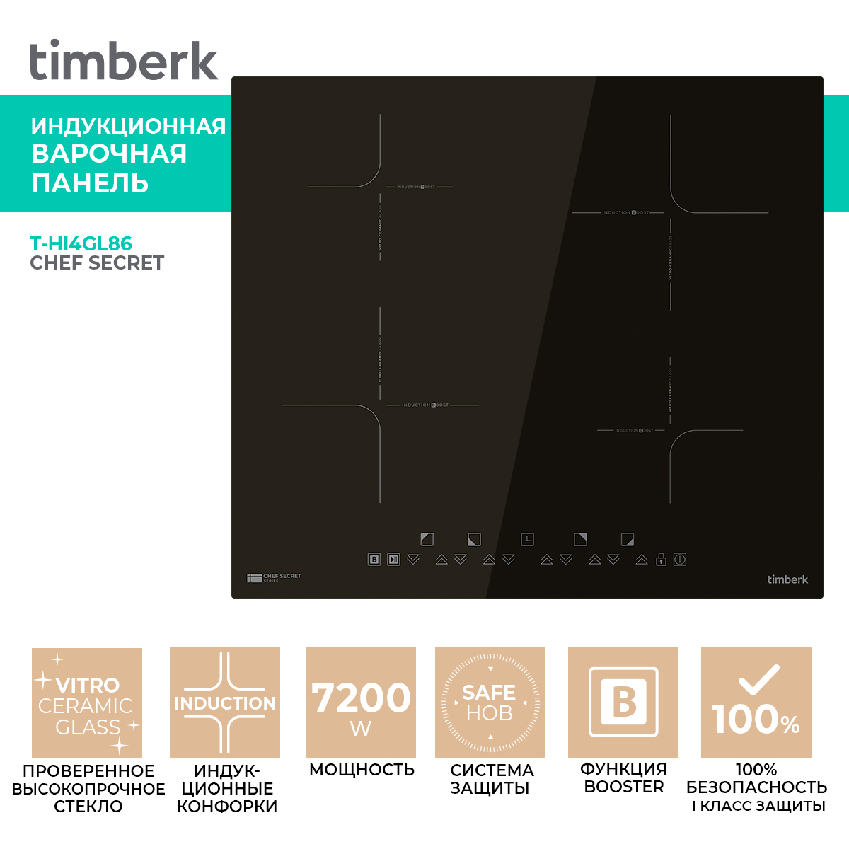Индукционные варочные панели Timberk - купить индукционную Варочную ...
