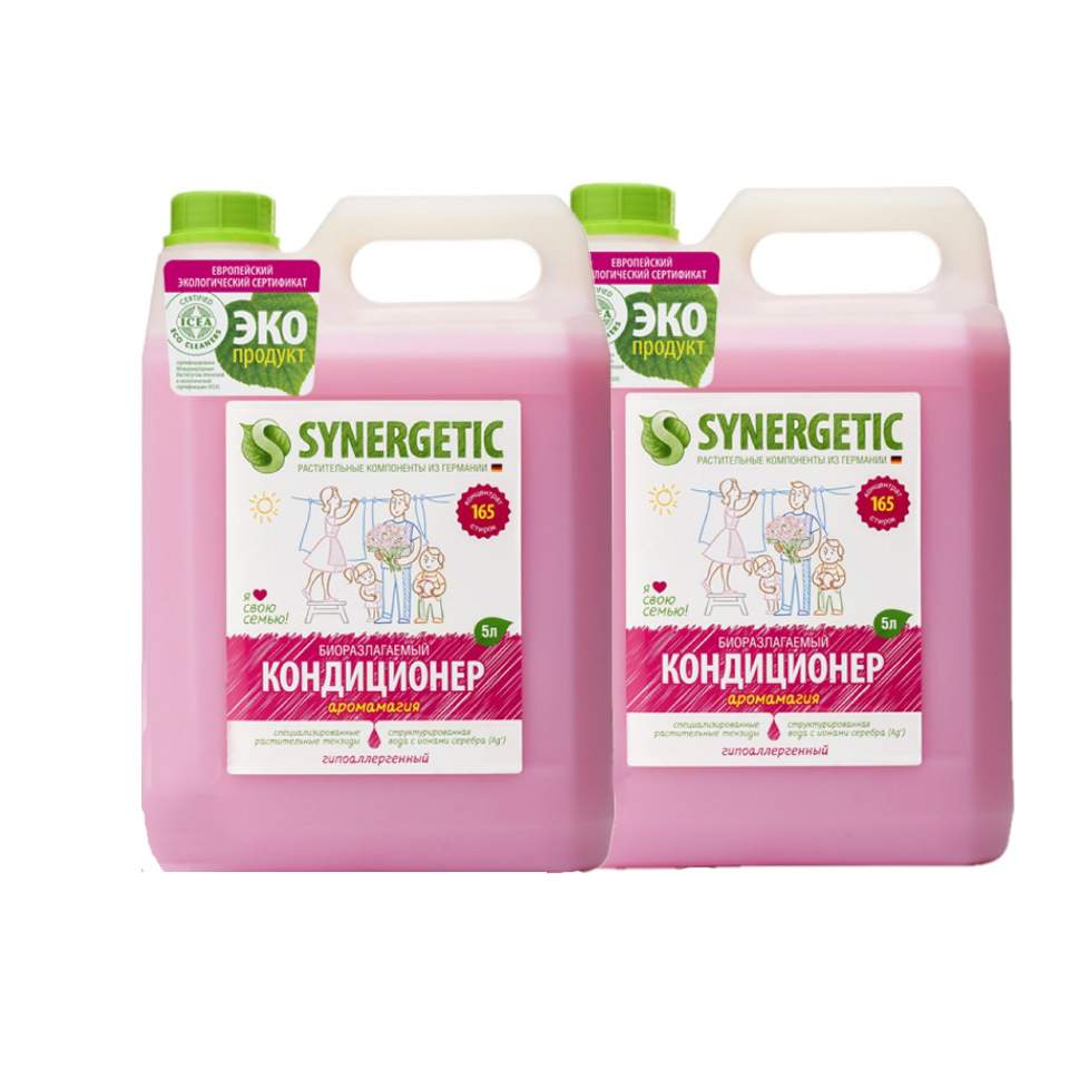 Набор кондиционеров для белья Synergetic Аромамагия 2 шт 5 л - купить в ...