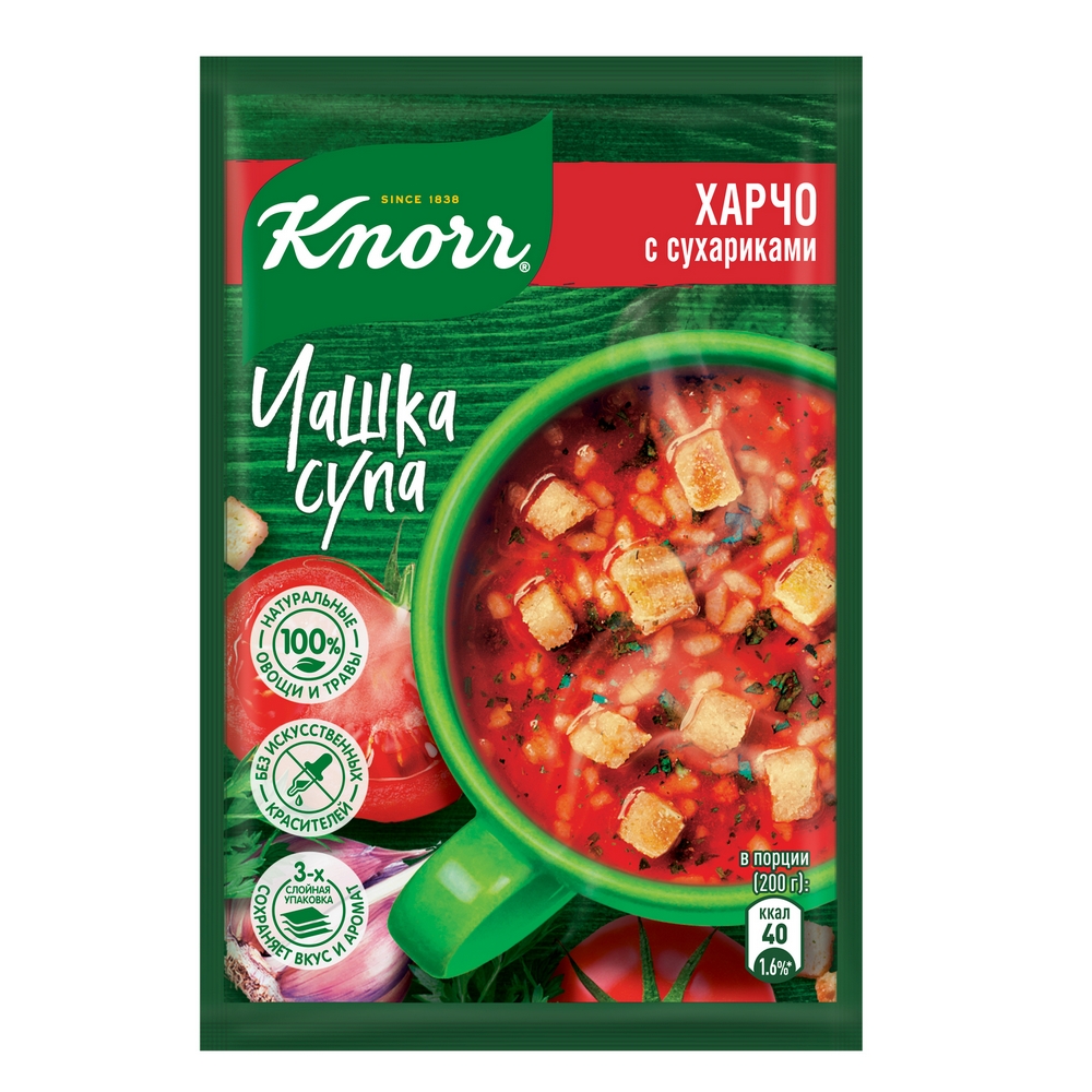 Knorr чашка супа куриный суп с сухариками