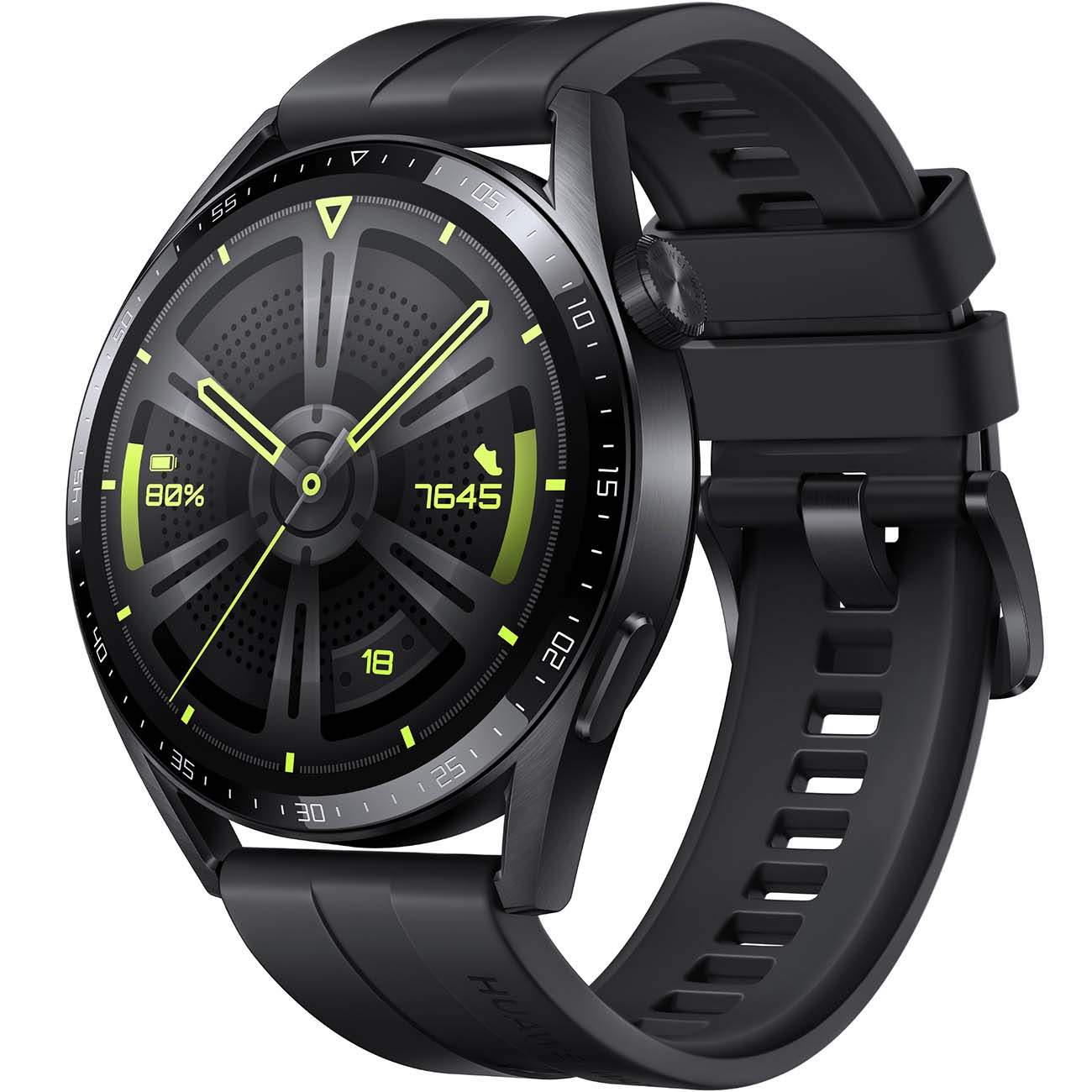 Смарт-часы Huawei watch GT 3 JPT-B29 Black SS/Black Fluoroelastomer  (55028464), купить в Москве, цены в интернет-магазинах на Мегамаркет