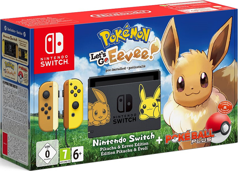 Портативная игровая консоль Nintendo Switch + Pokemon: Let's Go
