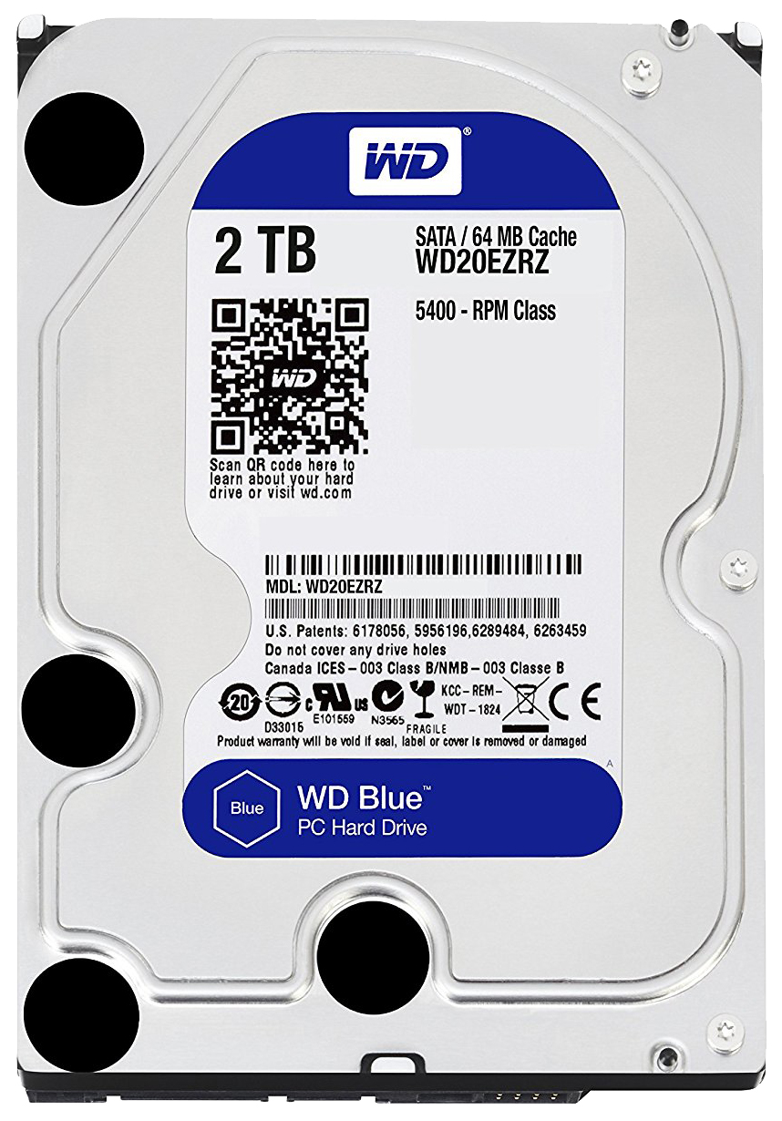 Жесткий диск WD Blue 2ТБ (WD20EZRZ) – отзывы покупателей на маркетплейс  Мегамаркет | Артикул: 100000576013