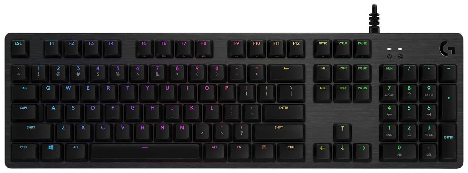 Проводная игровая клавиатура Logitech G512 Black (920-008747) - отзывы  покупателей на Мегамаркет