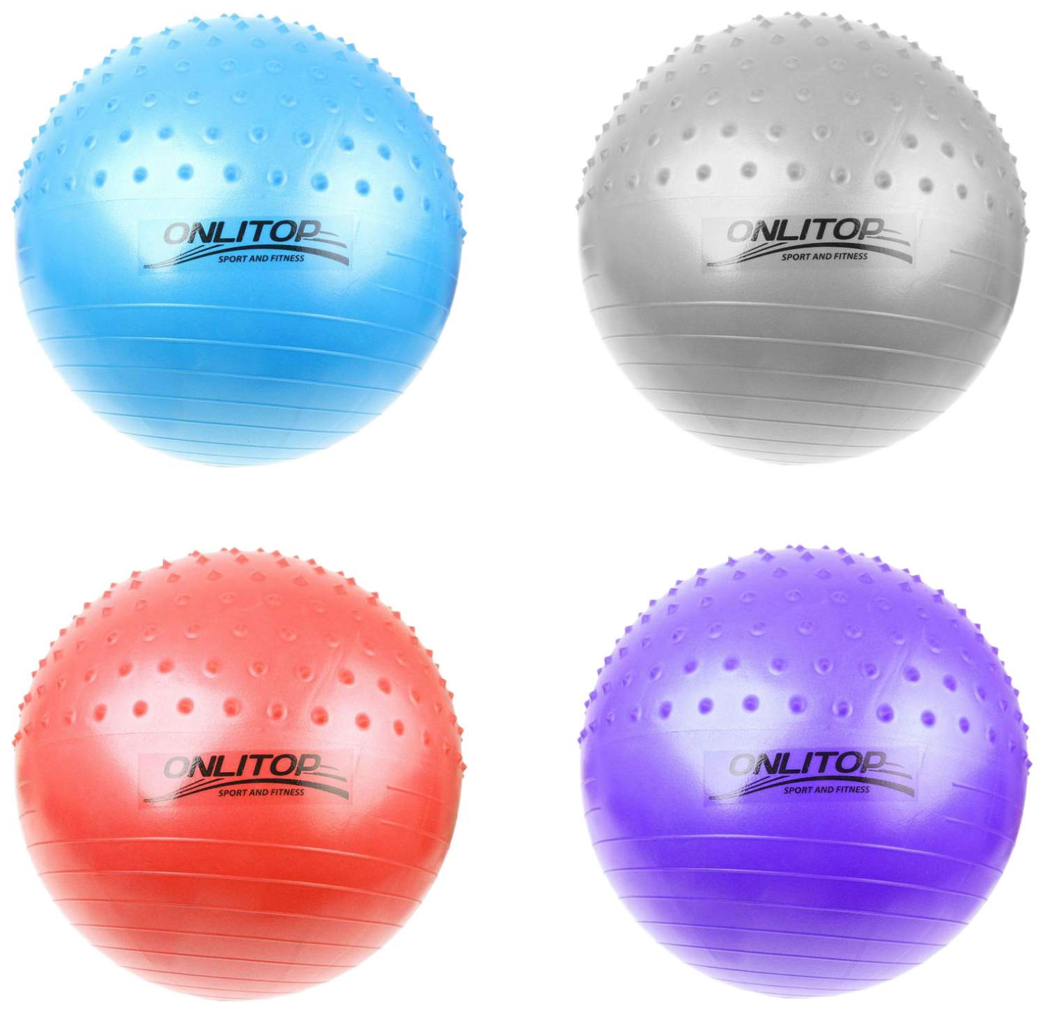 Гимнастический мяч Onlitop полумассажный 55 см - купить в Москве, цены на  Мегамаркет